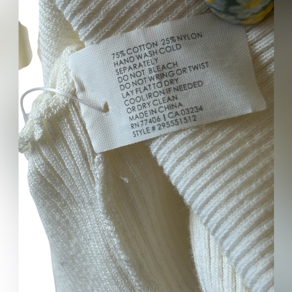 Cream Ribbed Knit Sweater - Picture 3 of 3